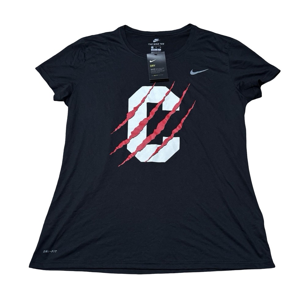 NWT Nike Dri-Fit Women's Cincinnati Bearcats Graphic T Shirt Black Sz XL 21 x 28